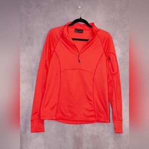 MONDETTA | Fitness/Training Pullover Fitted Highlight Orange Color Size L